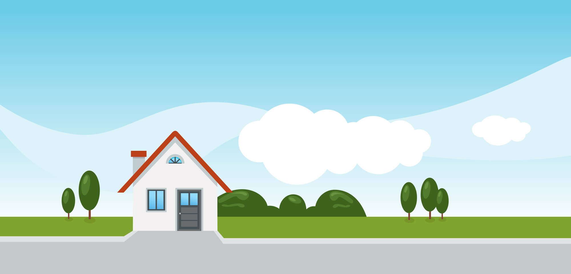 House and Road Background